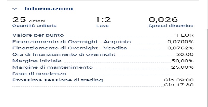 BPM informazioni Plus500