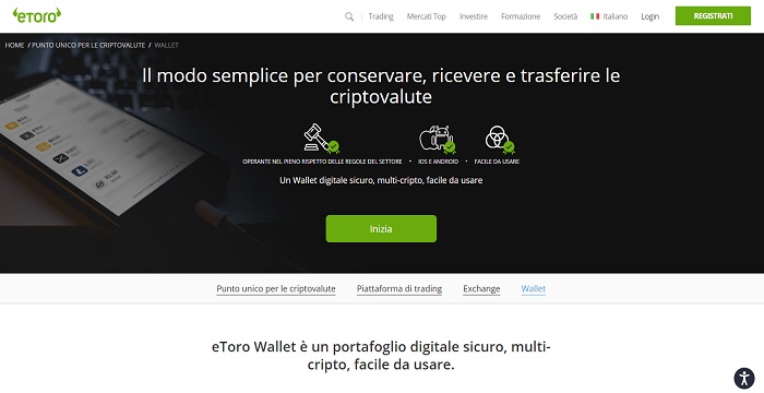 wallet criptovalute etoro