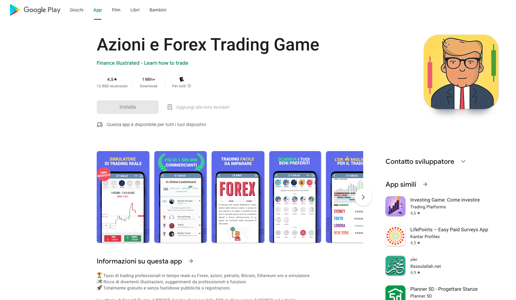 app trading azioni e forex game