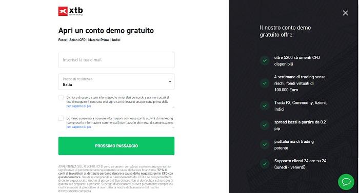 conto demo xtb