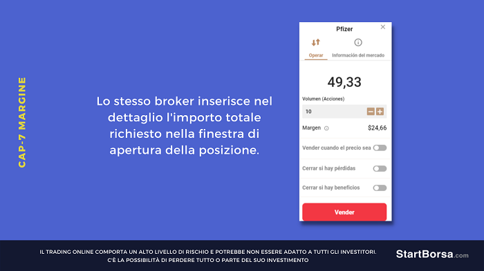 broker mostrando margine