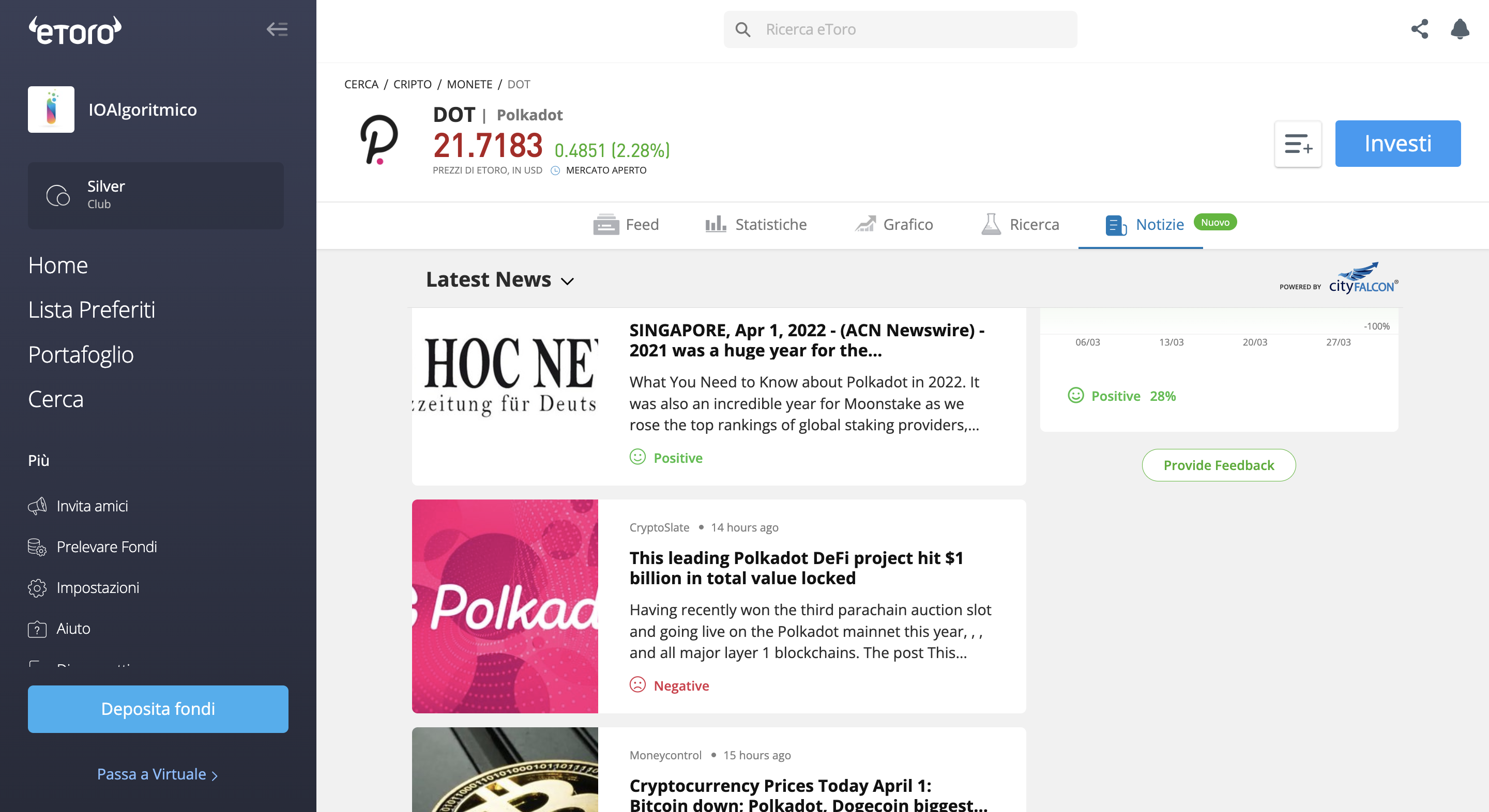 come comprare polkadot