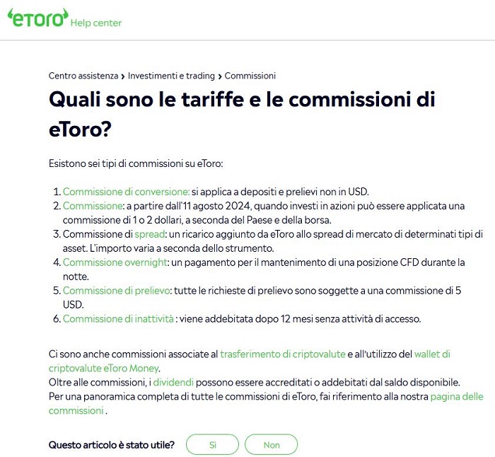 etoro commissioni extra