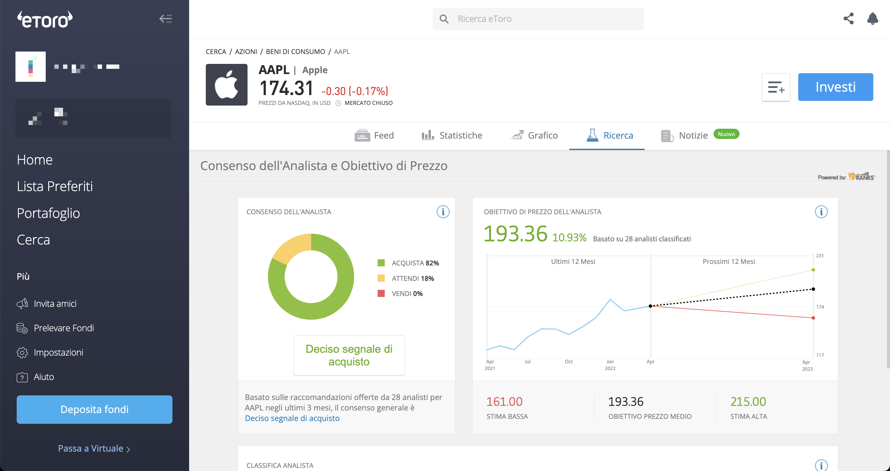 comprare azioni apple