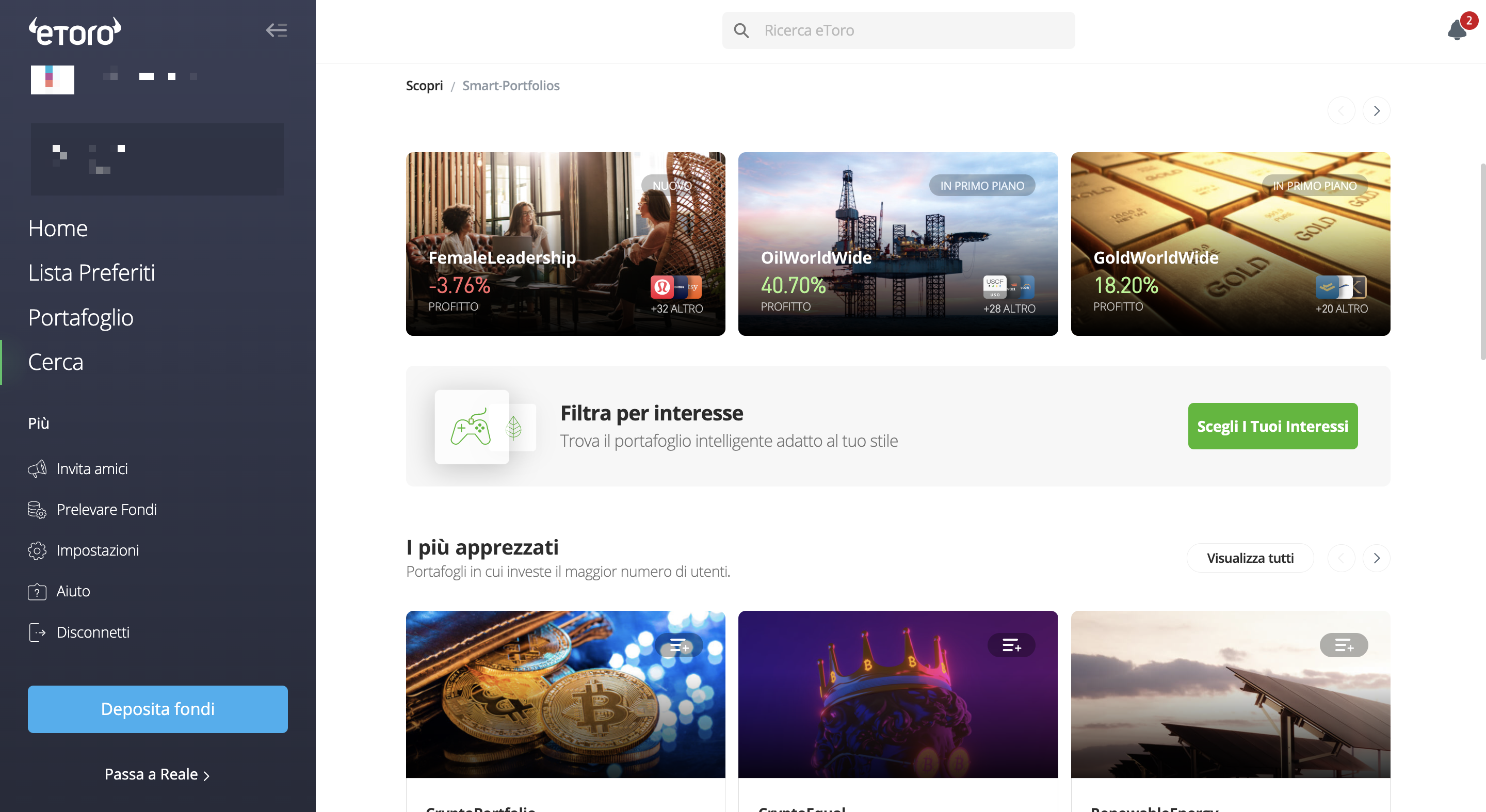 etoro affidabile copy portfolio