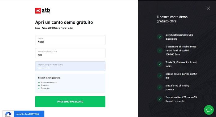 iscriversi xtb