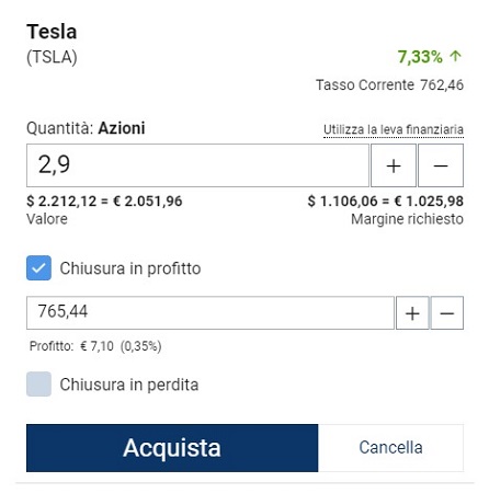 ordine automatica take profit