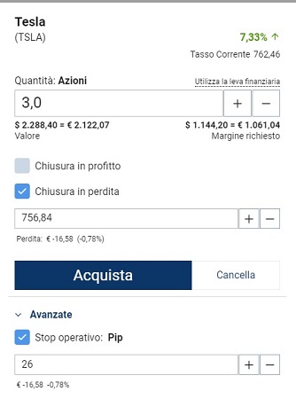 ordine stop operativo in Plus500