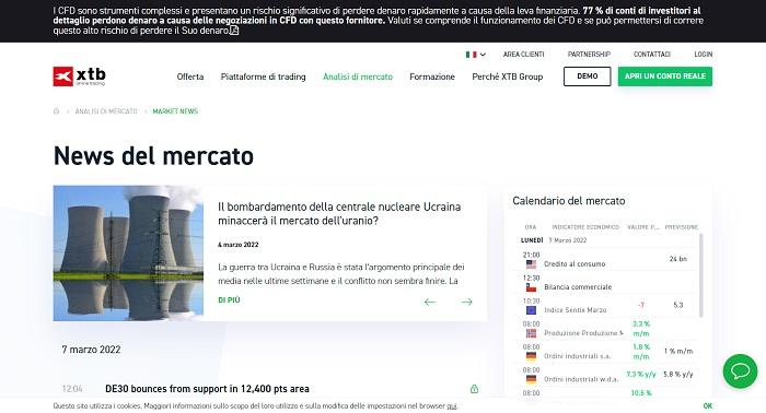 piattaforma xtb news